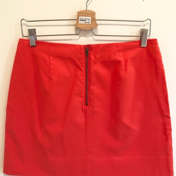 J. Crew Cotton Mini Skirt - Red/Orange - Picture 4 of 8